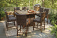 Paradise Trail Outdoor Bar Table and 8 Barstools Smyrna Furniture Outlet