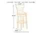 Pinnadel UPH Swivel Barstool (1/CN) Smyrna Furniture Outlet