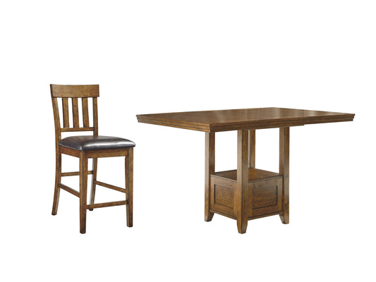 Ralene Counter Height Dining Table and 6 Barstools Smyrna Furniture Outlet