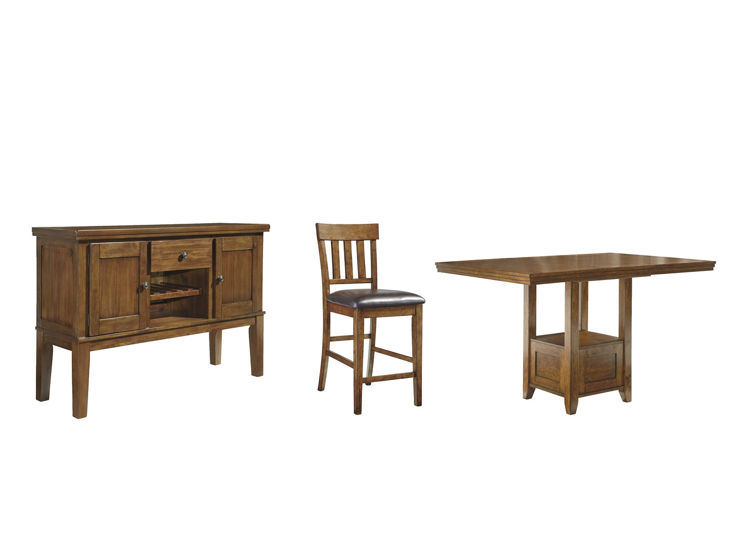 Ralene Counter Height Dining Table and 6 Barstools with Storage Smyrna Furniture Outlet