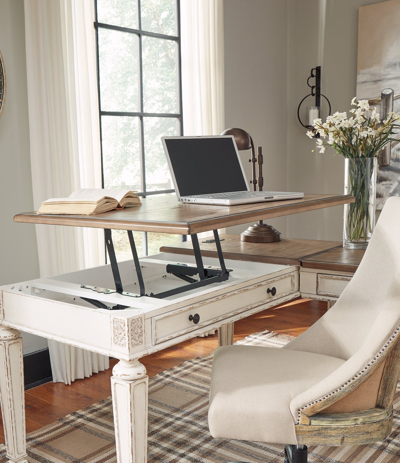 Realyn 2-Piece Home Office Desk Smyrna Furniture Outlet