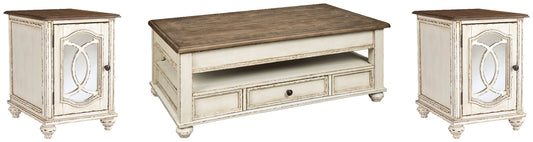 Realyn Coffee Table with 2 End Tables Smyrna Furniture Outlet
