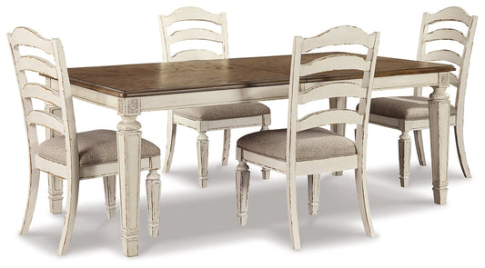 Realyn Dining Table and 4 Chairs Smyrna Furniture Outlet