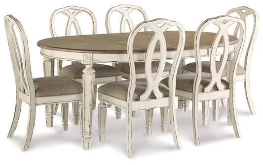 Realyn Dining Table and 6 Chairs Smyrna Furniture Outlet