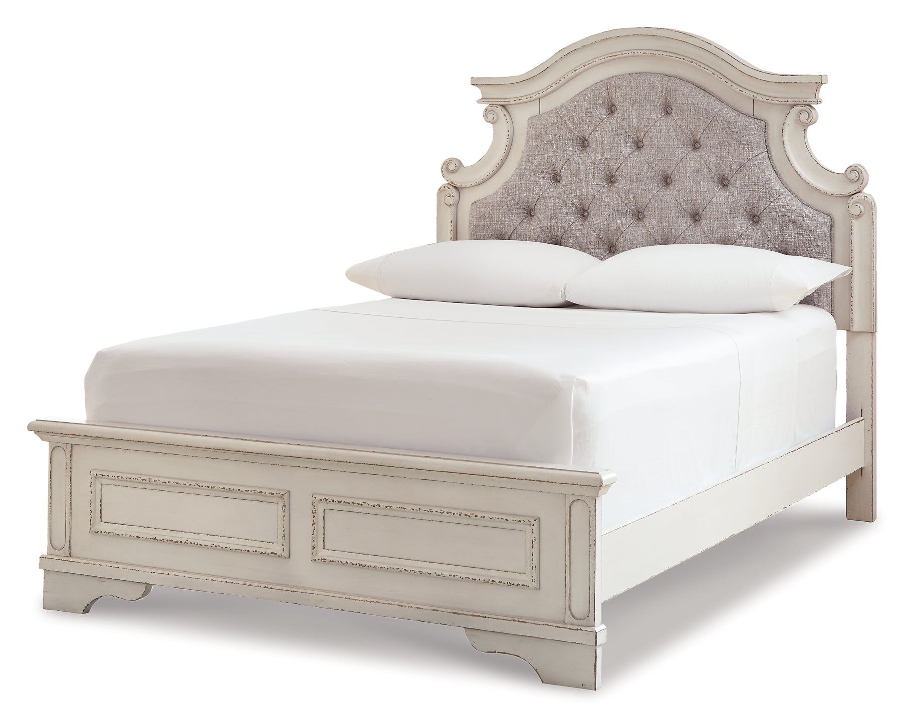 Realyn Full Panel Bed with Mirrored Dresser, Chest and Nightstand Smyrna Furniture Outlet
