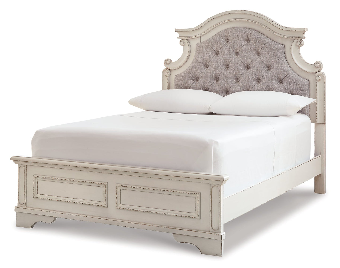 Realyn Full Panel Bed with Mirrored Dresser and 2 Nightstands Smyrna Furniture Outlet