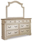Realyn King Sleigh Bed with Mirrored Dresser, Chest and 2 Nightstands Smyrna Furniture Outlet