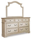 Realyn King Sleigh Bed with Mirrored Dresser, Chest and Nightstand Smyrna Furniture Outlet