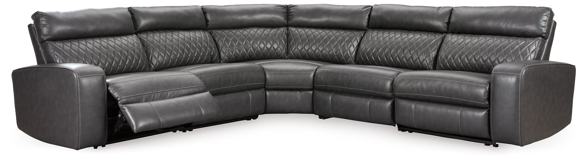 Samperstone 5-Piece Power Reclining Sectional Smyrna Furniture Outlet