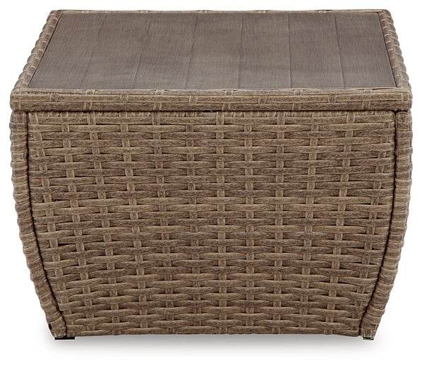 Sandy Bloom Outdoor Coffee Table with End Table Smyrna Furniture Outlet