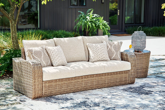 Sandy Bloom Sofa with Cushion Smyrna Furniture Outlet