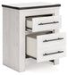 Schoenberg Two Drawer Night Stand Smyrna Furniture Outlet