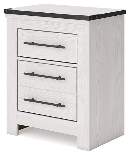 Schoenberg Two Drawer Night Stand Smyrna Furniture Outlet