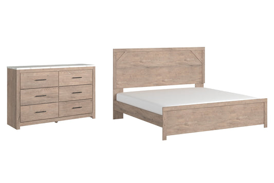 Senniberg King Panel Bed with Dresser Smyrna Furniture Outlet