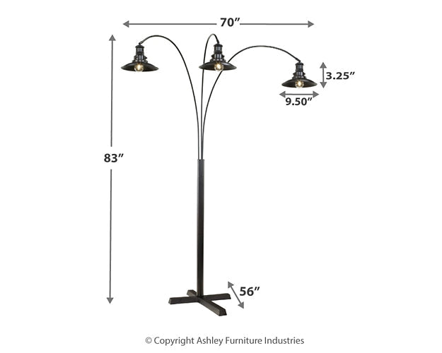 Sheriel Metal Arc Lamp (1/CN) Smyrna Furniture Outlet