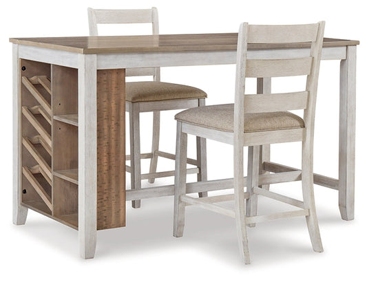 Skempton Counter Height Dining Table and 2 Barstools Smyrna Furniture Outlet
