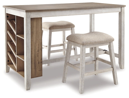 Skempton Counter Height Dining Table and 2 Barstools Smyrna Furniture Outlet