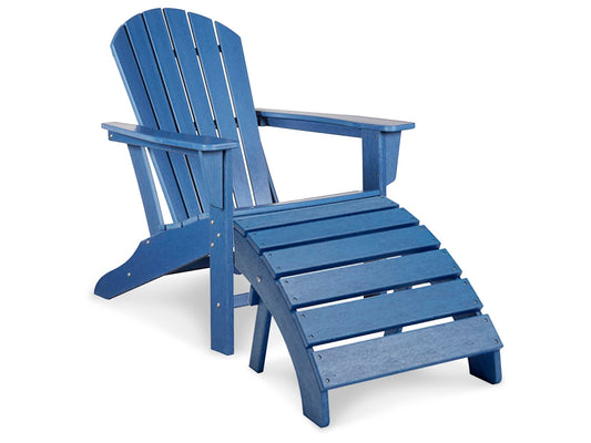 Sundown Treasure Outdoor Adirondack Chair and Ottoman Smyrna Furniture Outlet