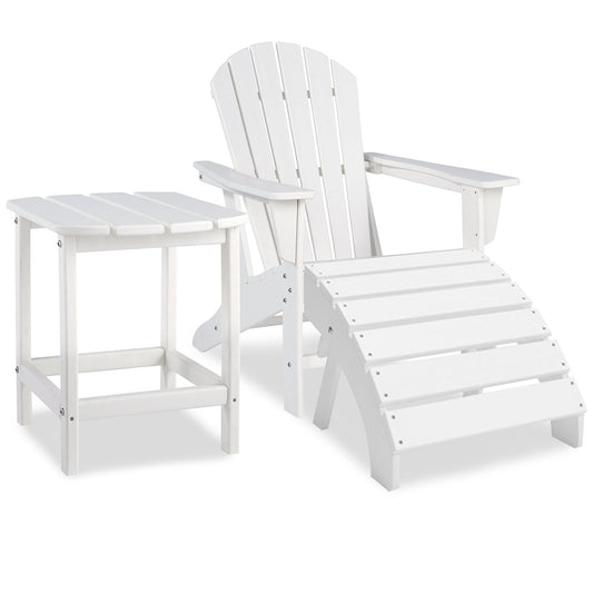 Sundown Treasure Outdoor Adirondack Chair and Ottoman with Side Table Smyrna Furniture Outlet