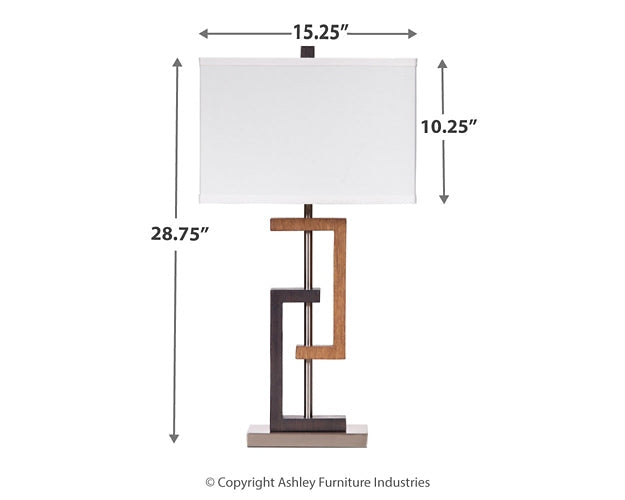 Syler Poly Table Lamp (2/CN) Smyrna Furniture Outlet