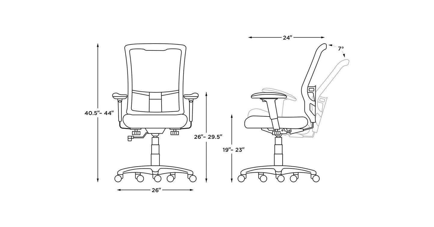 TEMPUR-Lumbar Support™ Office Chair (Beige) Smyrna Furniture Outlet