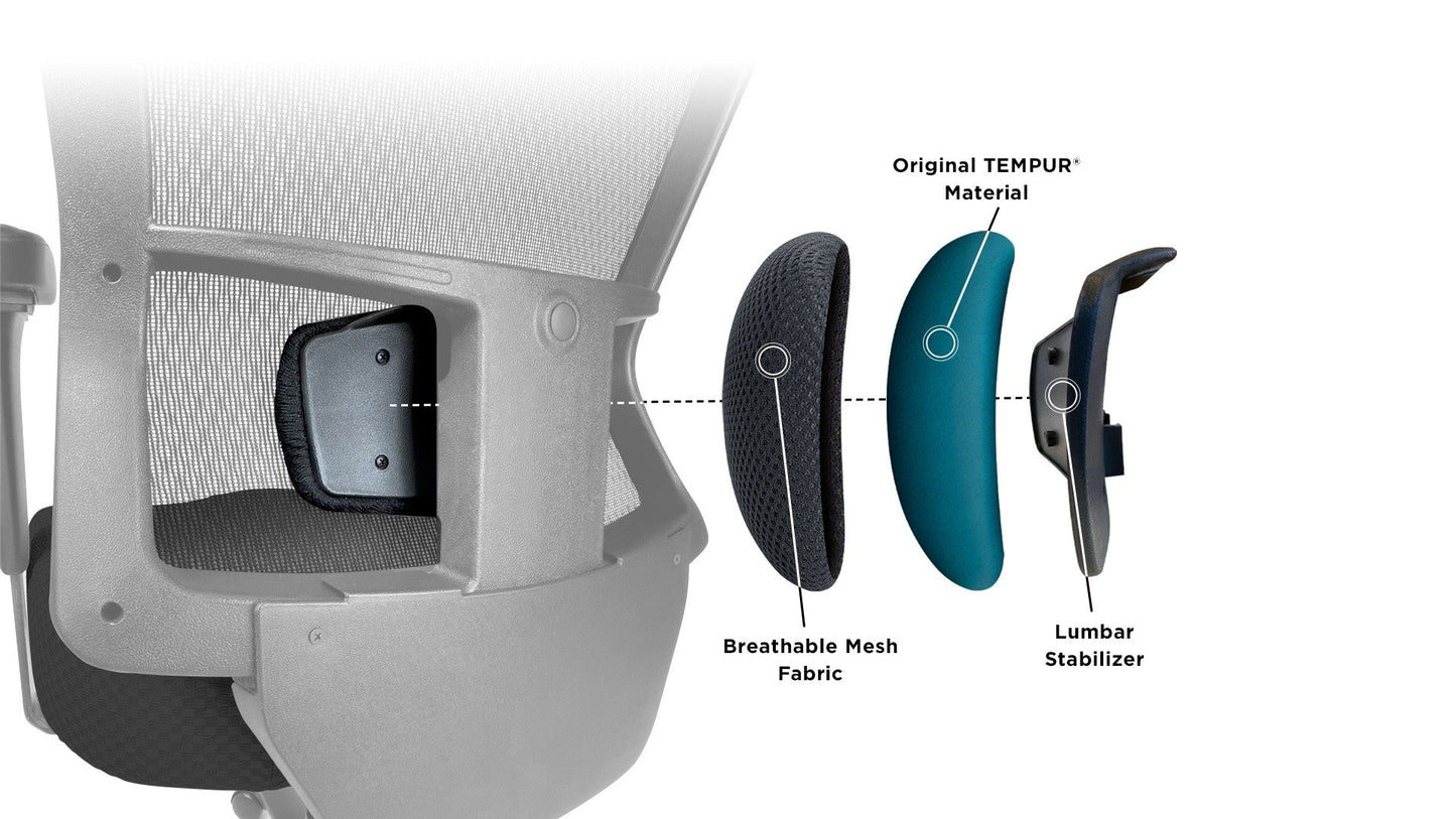 TEMPUR-Lumbar Support™ Office Chair (Black) Smyrna Furniture Outlet