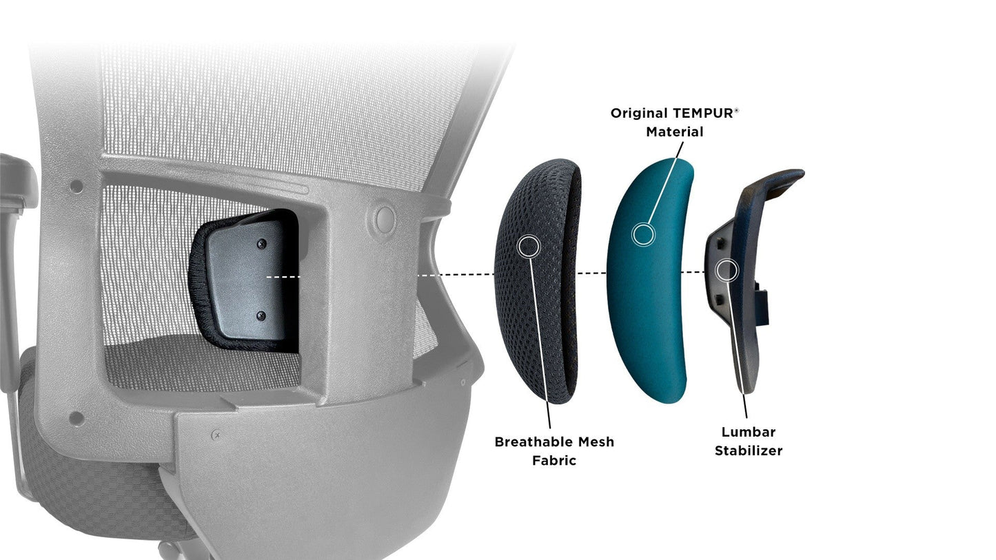 TEMPUR-Lumbar Support™ Office Chair (Gray) Smyrna Furniture Outlet