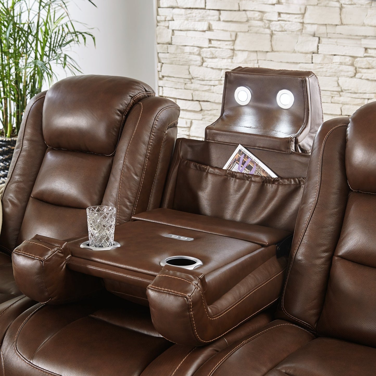 The Man-Den PWR REC Sofa with ADJ Headrest Smyrna Furniture Outlet