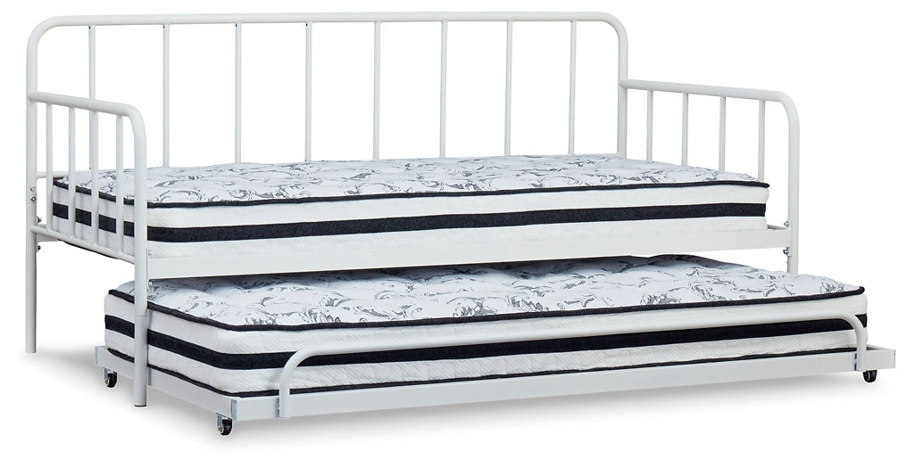 Trentlore Twin Metal Day Bed with Trundle Smyrna Furniture Outlet