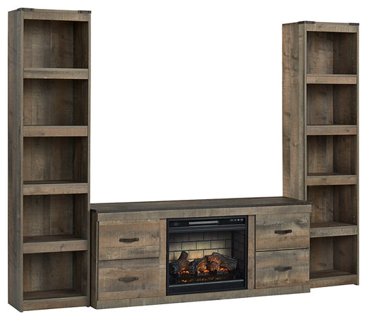 Trinell 3-Piece Entertainment Center with Electric Fireplace Smyrna Furniture Outlet