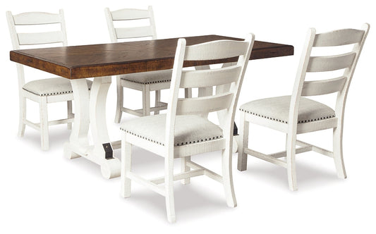 Valebeck Dining Table and 4 Chairs Smyrna Furniture Outlet