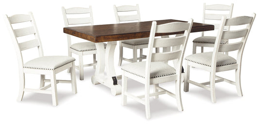 Valebeck Dining Table and 6 Chairs Smyrna Furniture Outlet