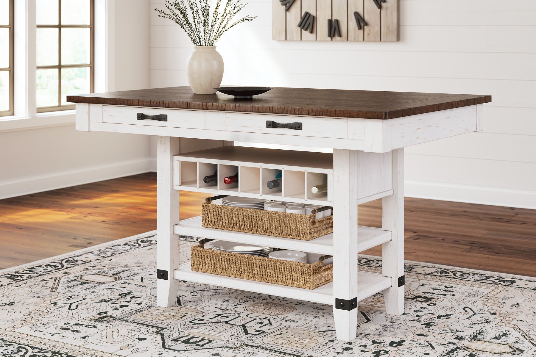 Valebeck RECT Dining Room Counter Table Smyrna Furniture Outlet