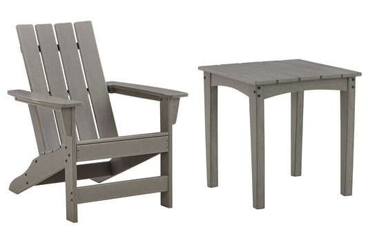 Visola Outdoor Adirondack Chair and End Table Smyrna Furniture Outlet