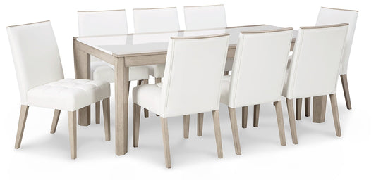 Wendora Dining Table and 8 Chairs Smyrna Furniture Outlet