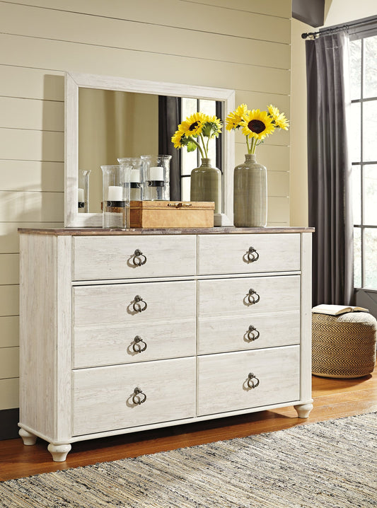 Willowton Dresser and Mirror Smyrna Furniture Outlet