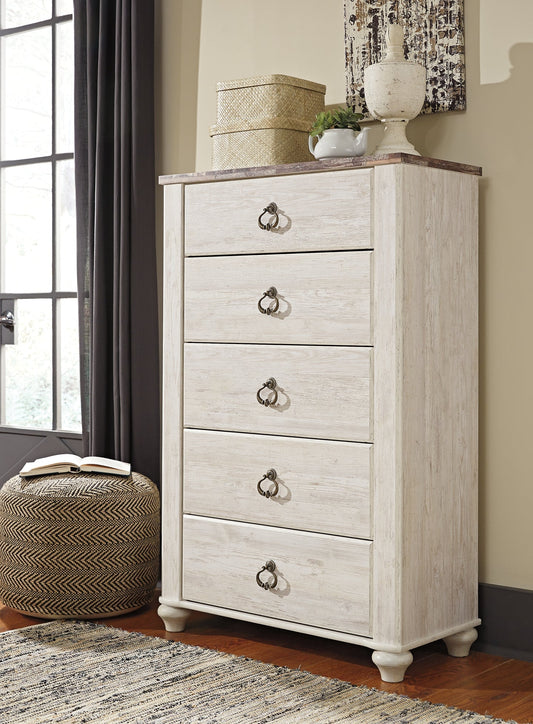 Willowton Five Drawer Chest Smyrna Furniture Outlet