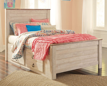 Willowton Full Panel Bed with 2 Storage Drawers Smyrna Furniture Outlet