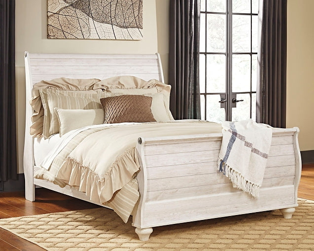 Willowton Queen Sleigh Bed Smyrna Furniture Outlet