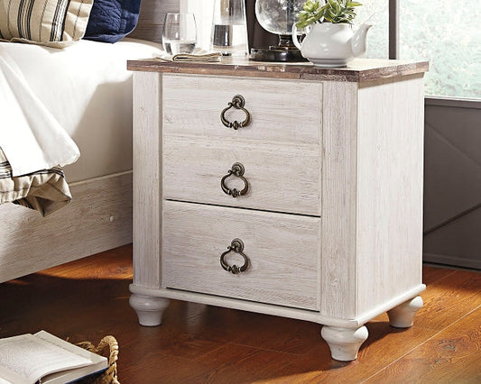 Willowton Two Drawer Night Stand Smyrna Furniture Outlet