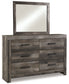 Wynnlow King Panel Bed with Mirrored Dresser and Chest Smyrna Furniture Outlet
