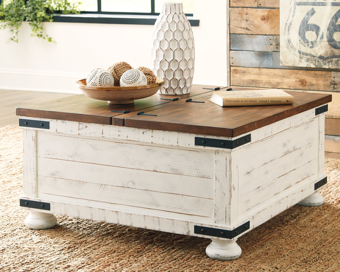Wystfield Cocktail Table with Storage Smyrna Furniture Outlet
