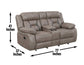 Tyson Console Loveseat, Manual Reclining, Glider