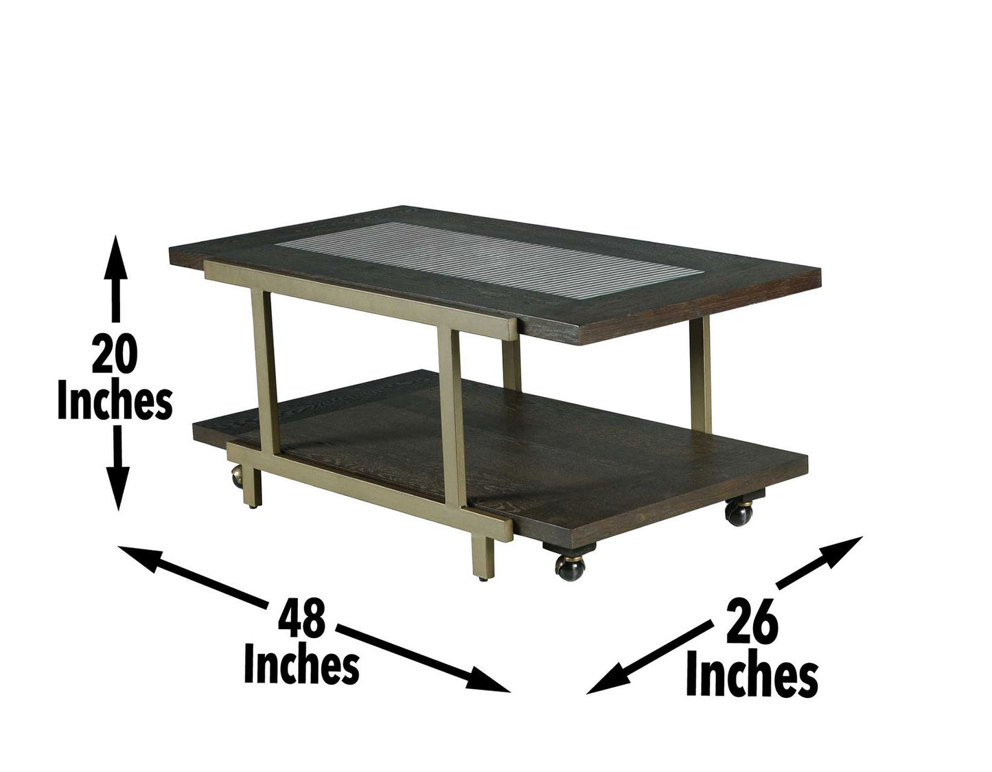 Terrell, Cocktail Table, Castered