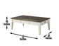 Cayla, Cocktail Table, Dark Oak/White
