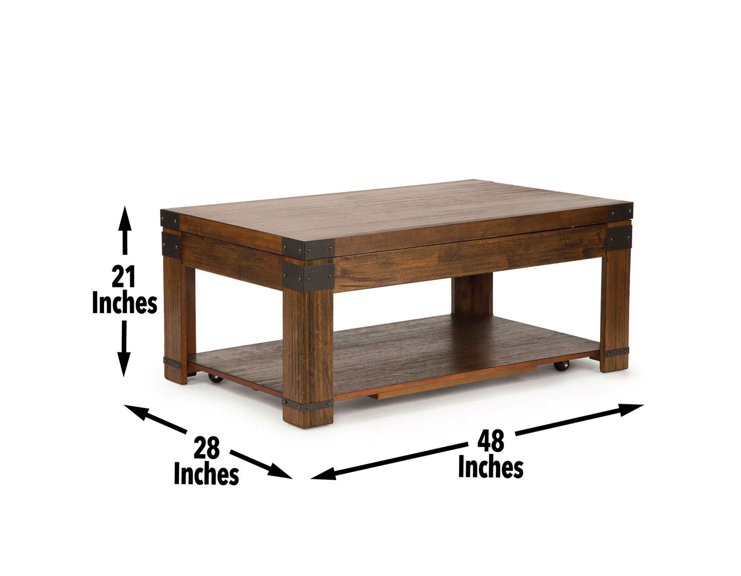 Arusha, Lift-Top Cocktail Table, Castered