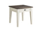 Cayla, End Table, Dark Oak/White