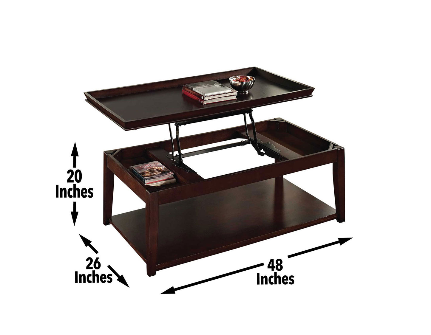 Clemson, Lift-Top Cocktail Table, Castered