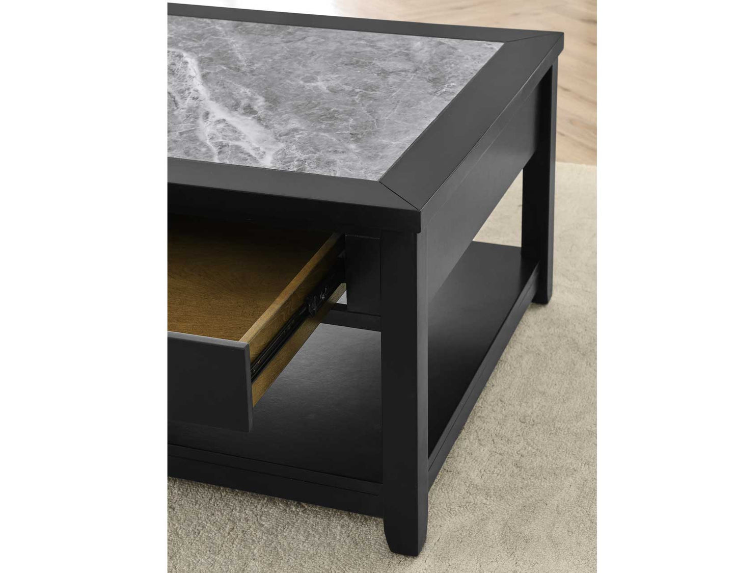 Garvine, Cocktail Table, Sintered Stone, Castered
