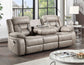 Tyson Sofa, Manual Reclining, Drop-Down Console and Power Strip, Glider
